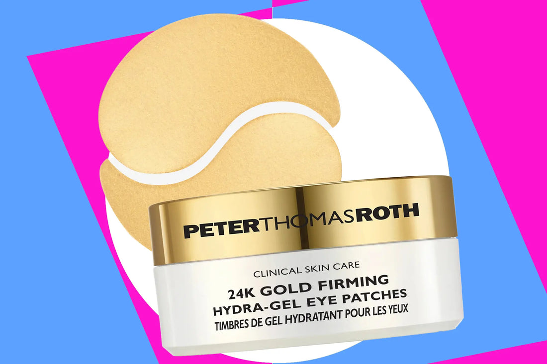 These gel eye patches are pure gold — no really, they 24K and 30% off!