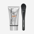 Peter Thomas Roth Instant FIRMx temporary face tightener tube with application brush on white background.