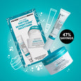 Peter Thomas Roth Peptide Skinjection 2-piece kit containing face cream and eye treatment tube on turquoise background.