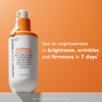White and orange cylindrical serum bottle with pump dispenser containing Potent-C Power Serum, 30 ml size.