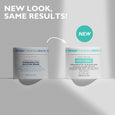 Two jars of Peter Thomas Roth sulfur mask, old and new packaging, with "NEW" label on updated teal and white container.