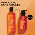 Two bottles of Peter Thomas Roth anti-aging cleansing gel with pump dispenser on peachy background.