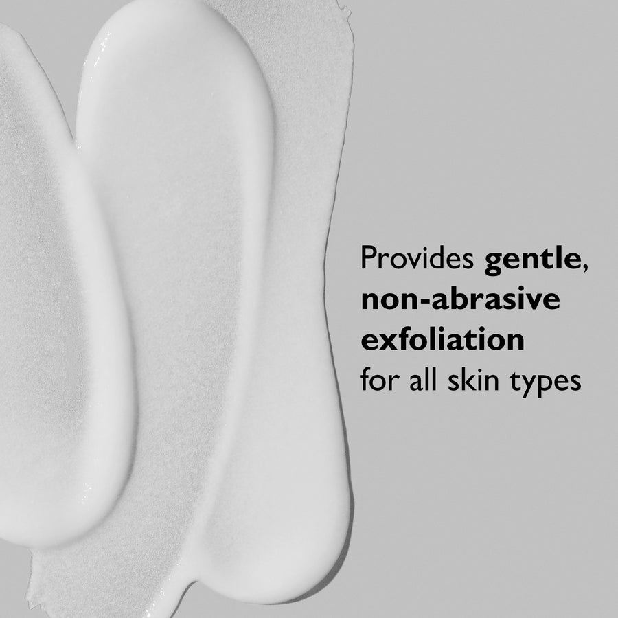 White gel peeling product displayed with swatches on light gray background.