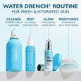 Water Drench Whipped Cream Cleanser in blue foam bottle with white pump dispenser.