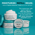 Peptide Skinjection Moisture Infusion Cream refill pod in white container with teal label, 50 ml size.