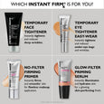 Silver tube of beige-toned eye tightening cream with white cap and Peter Thomas Roth branding.