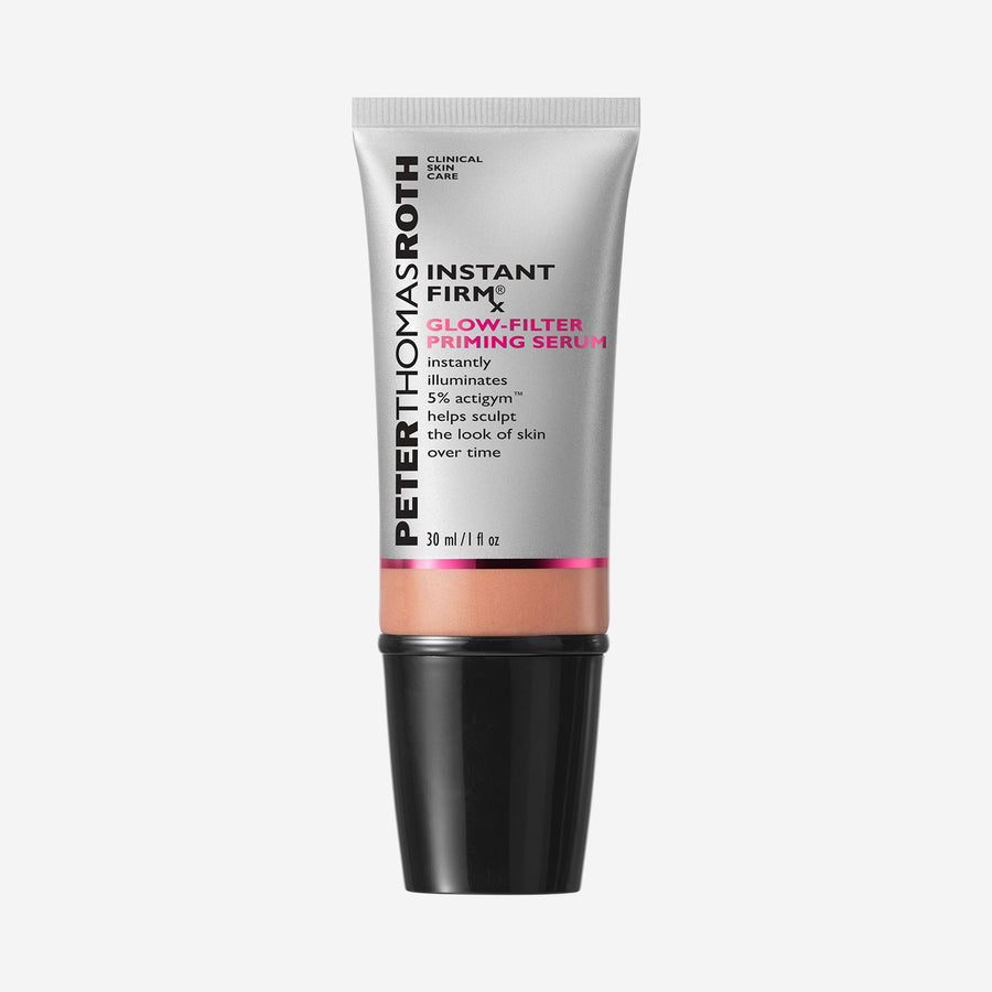 Peter Thomas Roth Instant FIRMx Glow-Filter Priming Serum in 30 ml tube with white and black packaging.