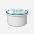 White cylindrical refill pod with teal lid labeled "Peptide Skinjection Moisture Infusion Cream Refill Pod."