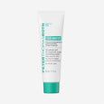 White exfoliating cream tube with teal label and cap, 50ml size.