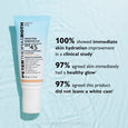 Light blue tube of Peter Thomas Roth Water Drench SPF 45 sheer tint moisturizer with white base and peach-toned tint band.